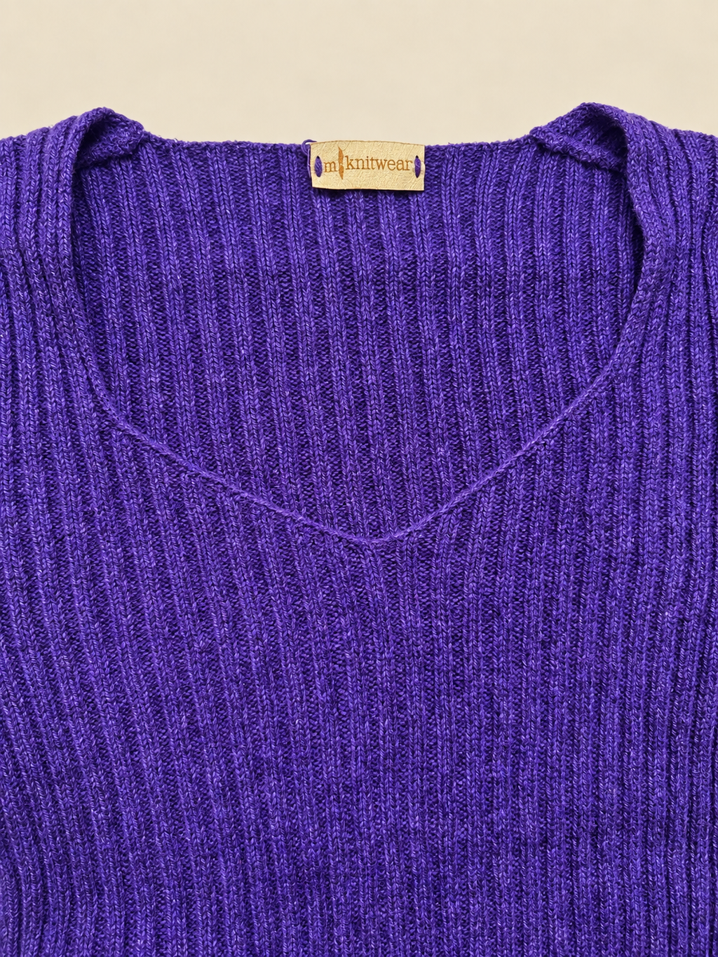 Sweetheart Ribbed Knit Dress ( Purple )