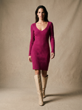 Sweetheart Ribbed Knit Dress ( Pink )