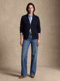 Merino Cable Cardigan ( Navy)