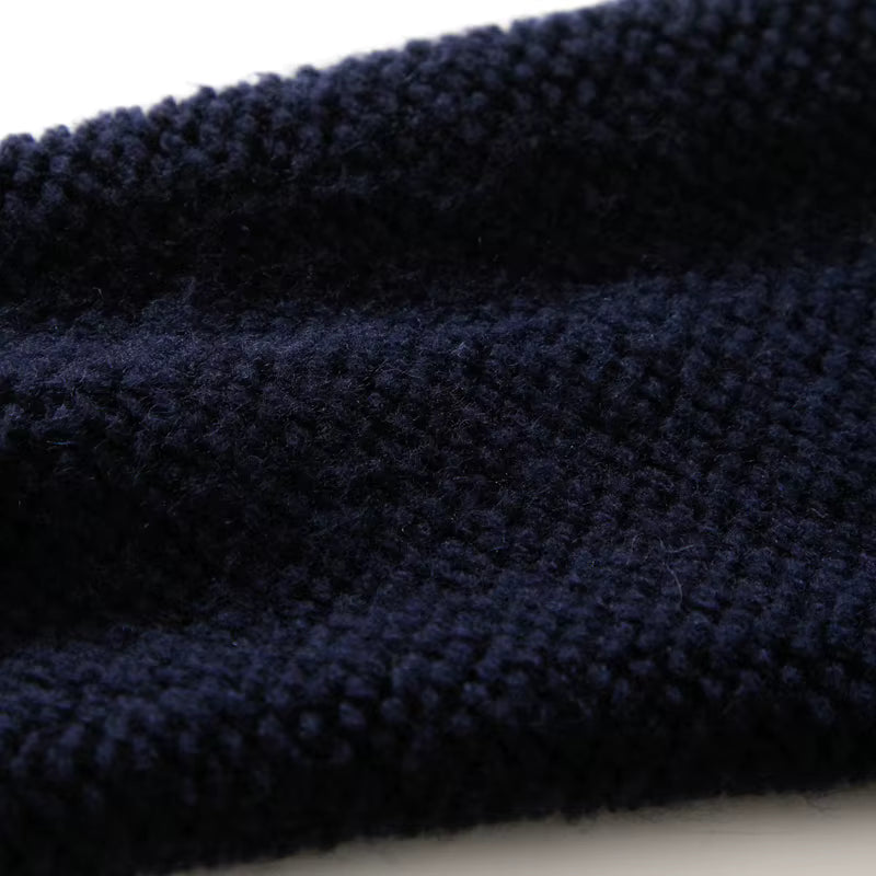 Merino Cable Cardigan ( Navy)