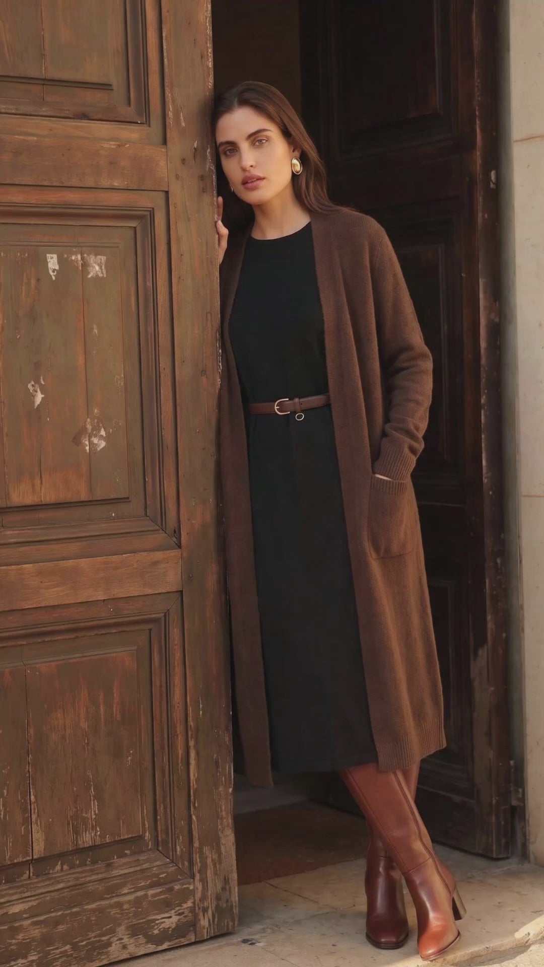 Cashmere Knit Dress (Black)